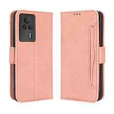 Custodia Portafoglio In Pelle Cover con Supporto BY3 per Xiaomi Redmi K60E 5G Rosa