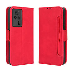 Custodia Portafoglio In Pelle Cover con Supporto BY3 per Xiaomi Redmi K60E 5G Rosso