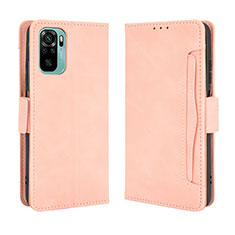 Custodia Portafoglio In Pelle Cover con Supporto BY3 per Xiaomi Redmi Note 10 4G Rosa