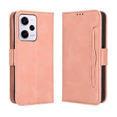 Custodia Portafoglio In Pelle Cover con Supporto BY3 per Xiaomi Redmi Note 12 Pro 5G Rosa