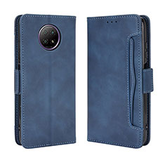 Custodia Portafoglio In Pelle Cover con Supporto BY3 per Xiaomi Redmi Note 9 5G Blu