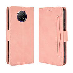 Custodia Portafoglio In Pelle Cover con Supporto BY3 per Xiaomi Redmi Note 9 5G Rosa