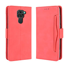 Custodia Portafoglio In Pelle Cover con Supporto BY3 per Xiaomi Redmi Note 9 Rosso