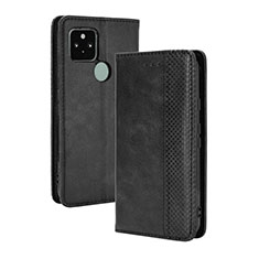 Custodia Portafoglio In Pelle Cover con Supporto BY4 per Google Pixel 5 Nero