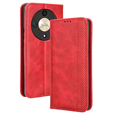 Custodia Portafoglio In Pelle Cover con Supporto BY4 per Huawei Honor Magic6 Lite 5G Rosso