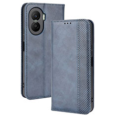 Custodia Portafoglio In Pelle Cover con Supporto BY4 per Huawei Honor X40i 5G Blu