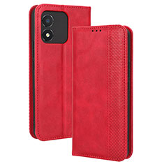 Custodia Portafoglio In Pelle Cover con Supporto BY4 per Huawei Honor X5 Rosso
