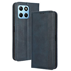 Custodia Portafoglio In Pelle Cover con Supporto BY4 per Huawei Honor X6 5G Blu