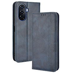 Custodia Portafoglio In Pelle Cover con Supporto BY4 per Huawei Nova Y70 Plus Blu