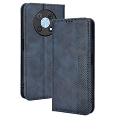 Custodia Portafoglio In Pelle Cover con Supporto BY4 per Huawei Nova Y90 Blu