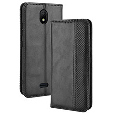 Custodia Portafoglio In Pelle Cover con Supporto BY4 per Nokia C100 Nero