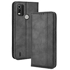 Custodia Portafoglio In Pelle Cover con Supporto BY4 per Nokia G11 Plus Nero