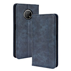 Custodia Portafoglio In Pelle Cover con Supporto BY4 per Nokia G300 5G Blu
