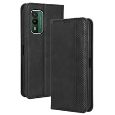 Custodia Portafoglio In Pelle Cover con Supporto BY4 per Nokia XR21 Nero