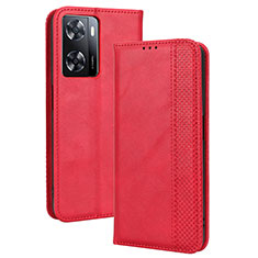 Custodia Portafoglio In Pelle Cover con Supporto BY4 per OnePlus Nord N20 SE Rosso