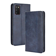 Custodia Portafoglio In Pelle Cover con Supporto BY4 per Samsung Galaxy A03s Blu