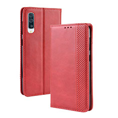 Custodia Portafoglio In Pelle Cover con Supporto BY4 per Samsung Galaxy A30S Rosso