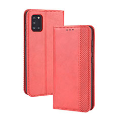 Custodia Portafoglio In Pelle Cover con Supporto BY4 per Samsung Galaxy A31 Rosso