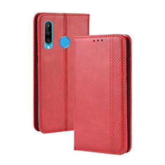Custodia Portafoglio In Pelle Cover con Supporto BY4 per Samsung Galaxy A40s Rosso