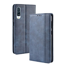 Custodia Portafoglio In Pelle Cover con Supporto BY4 per Samsung Galaxy A50S Blu