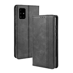 Custodia Portafoglio In Pelle Cover con Supporto BY4 per Samsung Galaxy A51 5G Nero