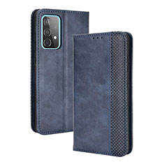 Custodia Portafoglio In Pelle Cover con Supporto BY4 per Samsung Galaxy A72 4G Blu