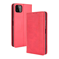 Custodia Portafoglio In Pelle Cover con Supporto BY4 per Samsung Galaxy F42 5G Rosso
