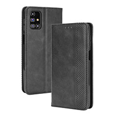 Custodia Portafoglio In Pelle Cover con Supporto BY4 per Samsung Galaxy M31s Nero