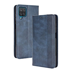 Custodia Portafoglio In Pelle Cover con Supporto BY4 per Samsung Galaxy M32 4G Blu