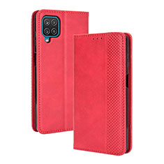 Custodia Portafoglio In Pelle Cover con Supporto BY4 per Samsung Galaxy M32 4G Rosso