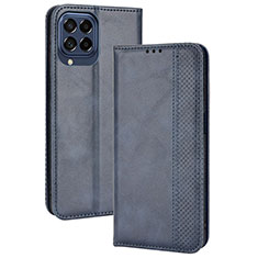 Custodia Portafoglio In Pelle Cover con Supporto BY4 per Samsung Galaxy M33 5G Blu
