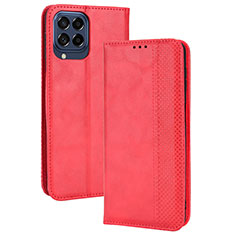 Custodia Portafoglio In Pelle Cover con Supporto BY4 per Samsung Galaxy M33 5G Rosso