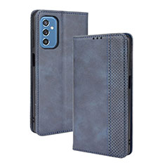 Custodia Portafoglio In Pelle Cover con Supporto BY4 per Samsung Galaxy M52 5G Blu