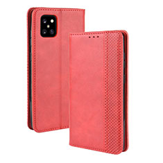 Custodia Portafoglio In Pelle Cover con Supporto BY4 per Samsung Galaxy M60s Rosso
