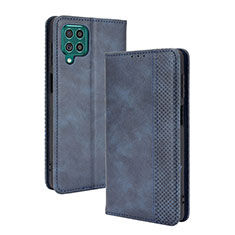 Custodia Portafoglio In Pelle Cover con Supporto BY4 per Samsung Galaxy M62 4G Blu