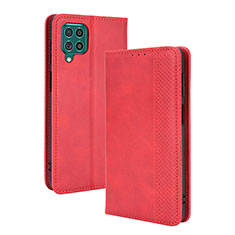 Custodia Portafoglio In Pelle Cover con Supporto BY4 per Samsung Galaxy M62 4G Rosso