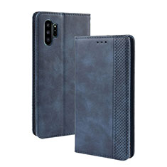 Custodia Portafoglio In Pelle Cover con Supporto BY4 per Samsung Galaxy Note 10 Plus 5G Blu