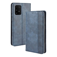 Custodia Portafoglio In Pelle Cover con Supporto BY4 per Samsung Galaxy S10 Lite Blu