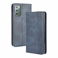 Custodia Portafoglio In Pelle Cover con Supporto BY4 per Samsung Galaxy S20 FE 5G Blu