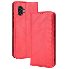 Custodia Portafoglio In Pelle Cover con Supporto BY4 per Samsung Galaxy XCover 6 Pro 5G Rosso