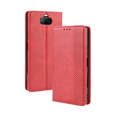 Custodia Portafoglio In Pelle Cover con Supporto BY4 per Sony Xperia 8 Lite Rosso