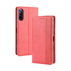 Custodia Portafoglio In Pelle Cover con Supporto BY4 per Sony Xperia L4 Rosso