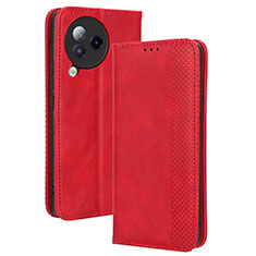 Custodia Portafoglio In Pelle Cover con Supporto BY4 per Xiaomi Civi 3 5G Rosso