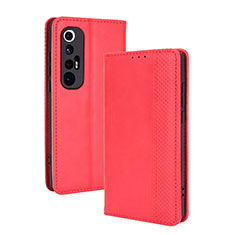 Custodia Portafoglio In Pelle Cover con Supporto BY4 per Xiaomi Mi 10S 5G Rosso