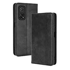 Custodia Portafoglio In Pelle Cover con Supporto BY4 per Xiaomi Mi 10T Pro 5G Nero