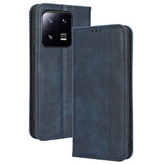 Custodia Portafoglio In Pelle Cover con Supporto BY4 per Xiaomi Mi 13 5G Blu