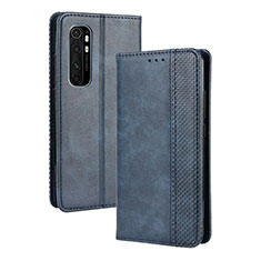 Custodia Portafoglio In Pelle Cover con Supporto BY4 per Xiaomi Mi Note 10 Lite Blu