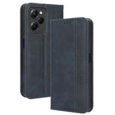 Custodia Portafoglio In Pelle Cover con Supporto BY4 per Xiaomi Poco X5 Pro 5G Blu