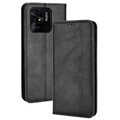 Custodia Portafoglio In Pelle Cover con Supporto BY4 per Xiaomi Redmi 10C 4G Nero