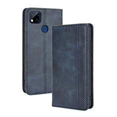 Custodia Portafoglio In Pelle Cover con Supporto BY4 per Xiaomi Redmi 9 India Blu